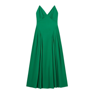 [松驰感假日]self-portrait 春夏草绿色吊带垂感气质连衣裙