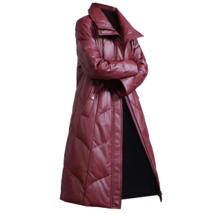 真皮羽绒服女中长款2025冬新淑女气质温柔风海宁头层绵羊皮衣外套