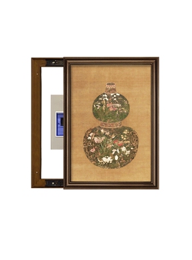 葫芦福字中古风电表箱竖式免打孔