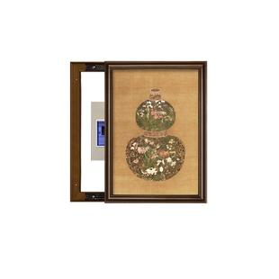 葫芦配电箱电表箱装饰画竖版中式复古电闸箱遮挡美式玄关福禄挂画