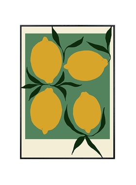 创艺 北欧风花卉装饰画ins高级绿色植物海报壁画简约抽象玄关挂画