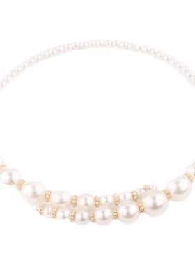 时尚简约珍珠项链法式复古