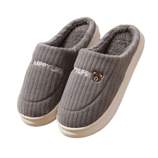 买一送一棉拖鞋女款冬季室内秋冬款女士男士拖鞋居家棉红色防滑