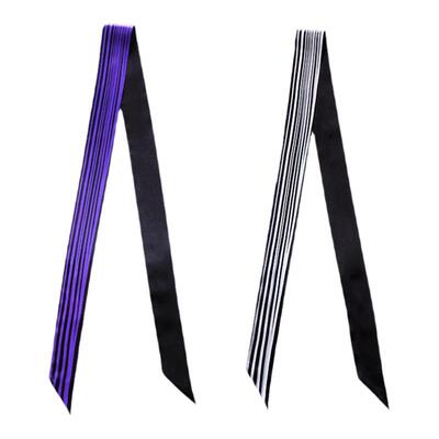 沫明 Extended｜原创插画黑白紫无性别线条桑蚕丝长条丝巾双面