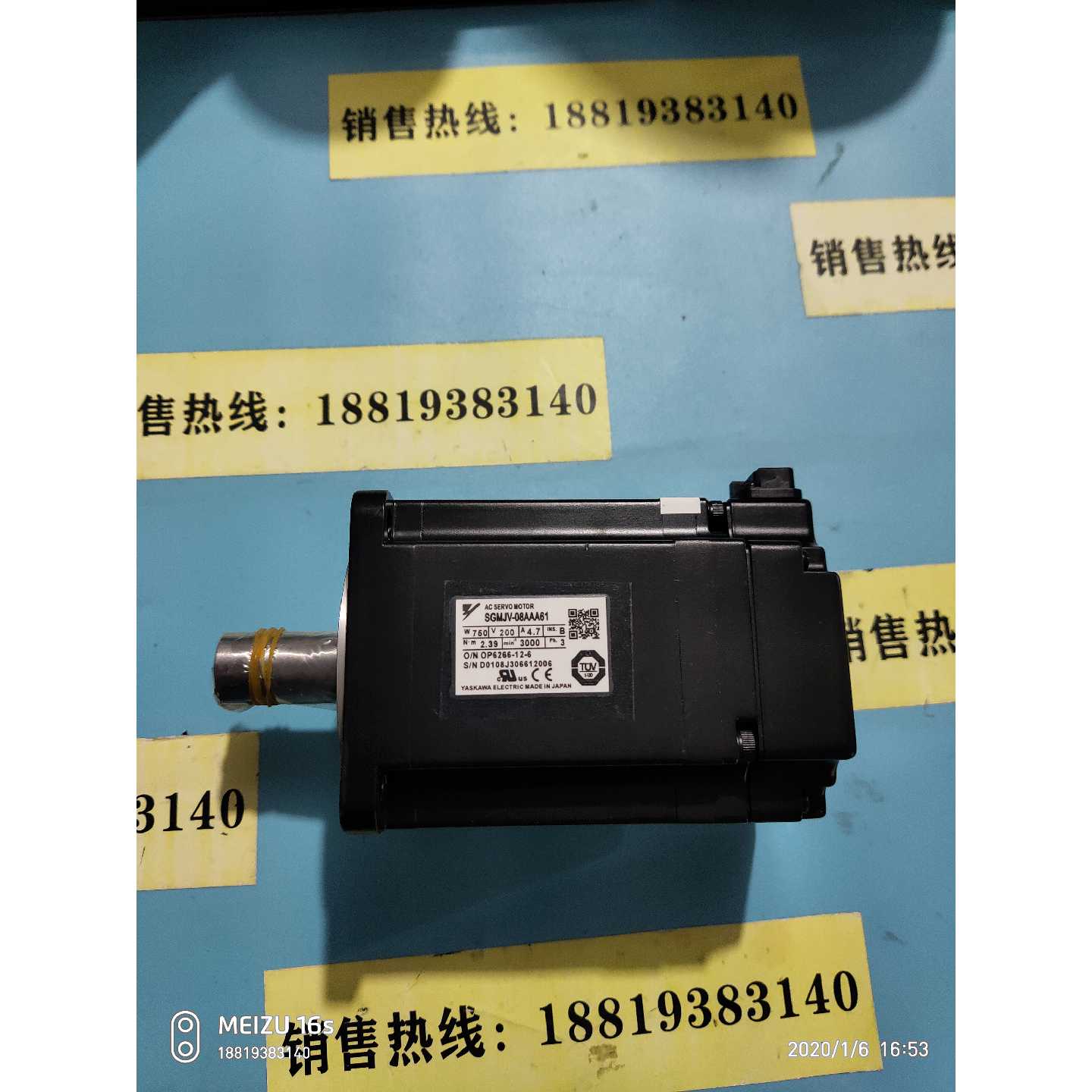 议价原装正品日本安川伺服电机SGMAS-12ADA-SY12马达质保一年