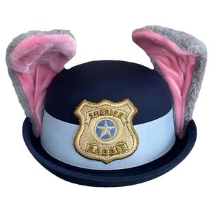 迪士尼朱迪帽兔子圆顶礼帽疯狂动物城警官帽子儿童成人发箍头饰