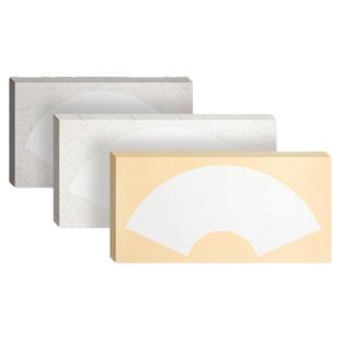 六品堂加厚扇形国画卡纸宣纸长方形镜片纸毛笔书法专用纸水彩画绘画纸空白软卡画画装裱扇面纸手工生宣作品纸