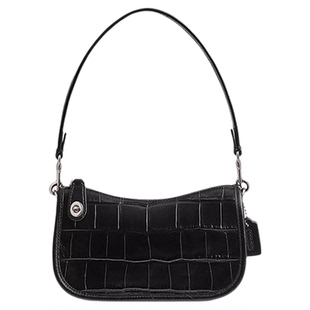 【国内现货】COACH/蔻驰Swinger复古锁扣腋下包鳄鱼纹单肩手提包