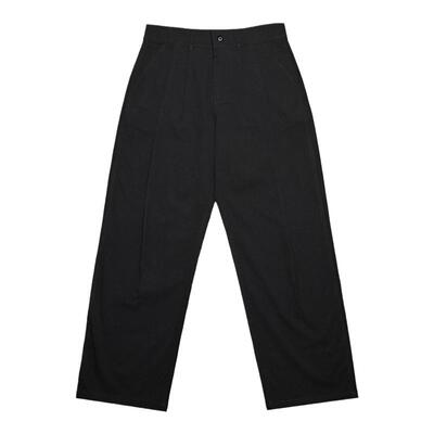 黑色条纹绅士双摺休闲裤