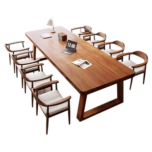 客厅大长书桌阅读学习桌家用书房办公桌子纯实木大板书法桌工作台