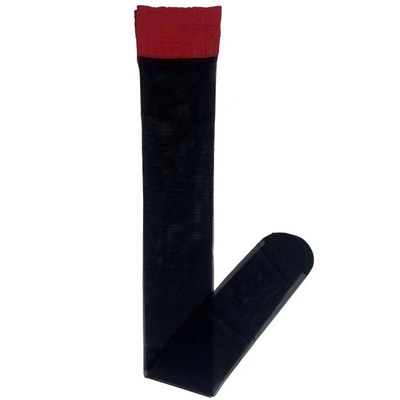 黑色ins性感红色丝袜红边拼接性感大腿丝袜薄黑丝纯欲长筒过膝袜