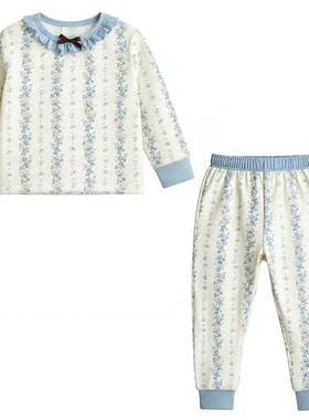 儿童秋冬舒绒磨毛家居服套装