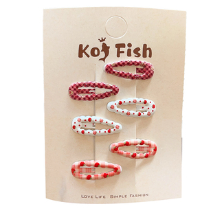 宝宝彩色波点发夹儿童碎发胎毛夹发卡小女孩不伤发头饰可爱碎发夹