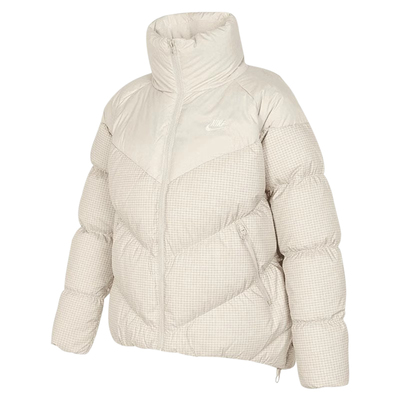 耐克女子短款立领连帽运动羽绒服