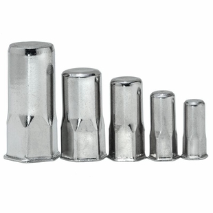 304不锈钢盲孔拉铆螺母铆接六角拉姆平头拉铆沉头拉卯螺帽M6M8M10