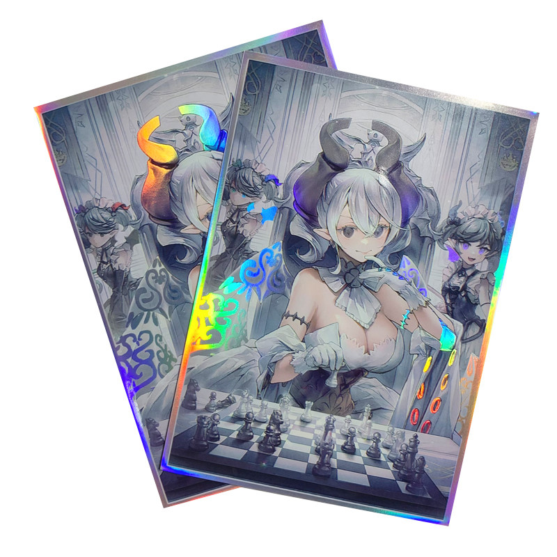 YGO游戏王卡套闪刀姬珠泪白银城双子妹套保护牌套闪官套材质63x90