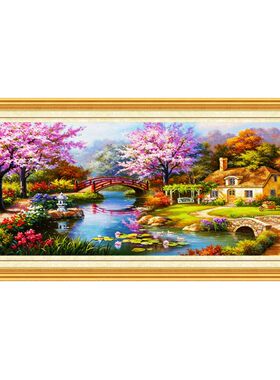 2022新款钻石画客厅风景梦幻家园