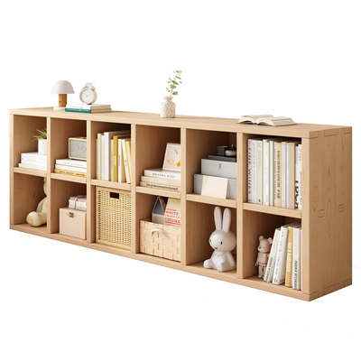 实木书架落地置物架儿童简易书柜