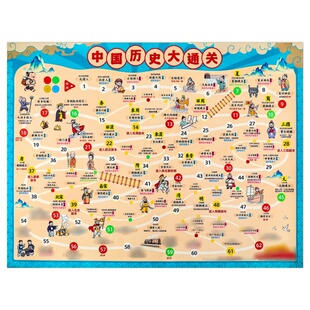 中国历史大通关飞行棋桌游儿童思维训练棋类益智玩具亲子互动游戏