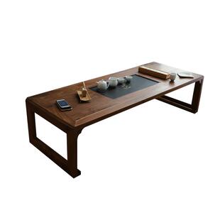 阳台榻榻米茶桌新中式禅意矮茶桌茶台炕桌日式黑胡桃木实木小茶几