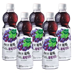韩国原装进口woongjin/熊津葡萄汁饮料5瓶装0脂0钠