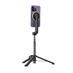 色刻CX A磁吸自拍杆2026新款迷你旅游便携手机通用支架360度旋转自拍神器拍照防抖蘋果专用Magsafe落地三脚架