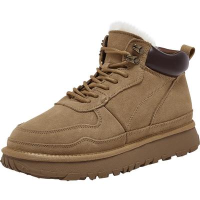 百思图25冬季商场新款加绒保暖雪地靴户外东北棉鞋男短靴25006DD5