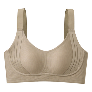 六只兔子内衣女轻薄大胸显小胸罩果冻条软支撑提拉防下垂大码文胸