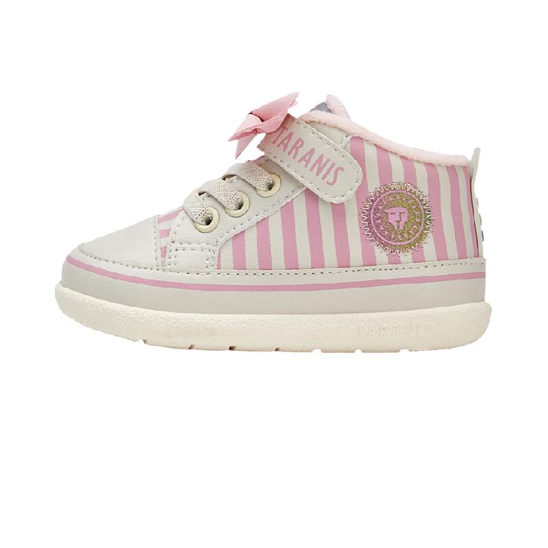 泰兰尼斯冬季新款女宝宝学步鞋加绒保暖婴幼儿童鞋软底男童机能鞋