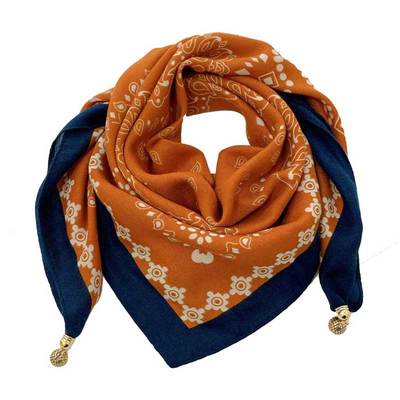 新款磁吸扣百搭三角巾洋气女围巾