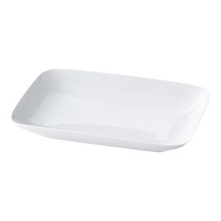 高温瓷陶瓷白盘适配蒸炖锅蒸菜蒸鱼盘子家用大号鱼盘长方形装鱼碟