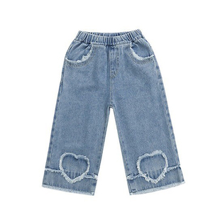 女童裤子春秋季2025新款女孩直筒长裤儿童冬装超酷洋气宽松牛仔裤