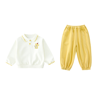 女童春装套装2026新款小童超好看儿童装卫衣宝宝春季运动洋气衣服