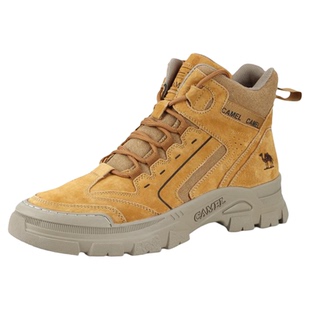 骆驼男鞋秋季新款户外休闲轻质软底潮鞋高邦工装靴马丁靴商场同款