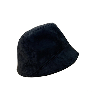 乞丐风素颜自拍遮脸麂皮绒渔夫帽子女韩版百搭网红秋冬日系水桶帽