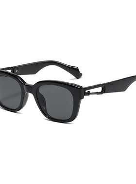 韩版方形扣眼墨镜男女防强光