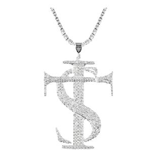 ASAPROCKY艾志恒Asen同款STK满钻吊坠美式高级嘻哈风说唱潮流项链