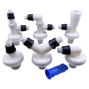 洗衣机排水管接头弯头洗面盆拖把池下水管三通 硅胶芯防臭虫溢水