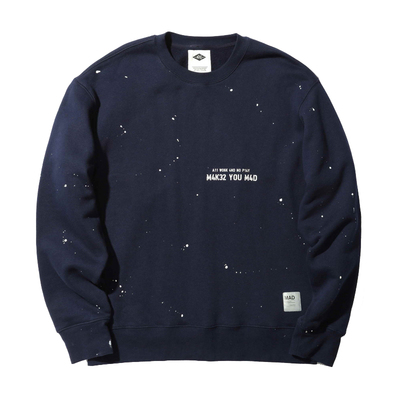 泼墨印花MADNESS加绒套头卫衣