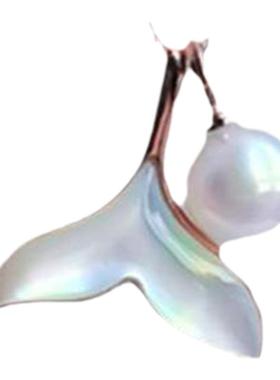 高级贝母时尚鱼尾珍珠项链