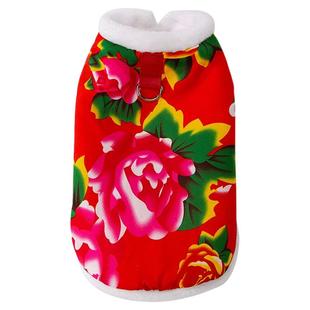 宠物狗狗新年东北大花棉袄喜庆过年衣服冬季柴犬柯基犬中型犬冬装