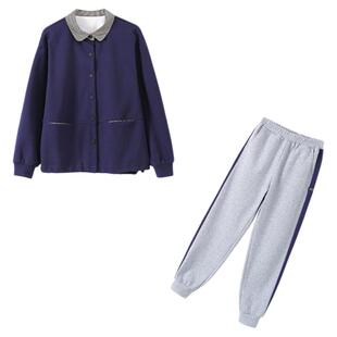 运动套装女老年运动服春秋橘黄色外套中年妈妈时尚洋气休闲两件套