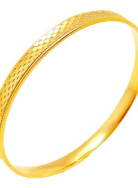 仿黄金手镯镀金女龙鳞