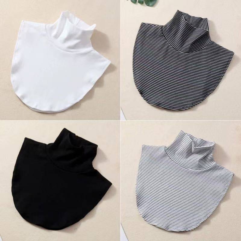 德绒假领子内搭衣领新款高领围脖女士打底高级感防寒保暖护颈秋冬