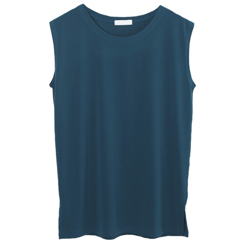 纯棉无袖t恤女妈妈吊带背心内搭坎肩打底外穿大码宽松运动上衣夏T