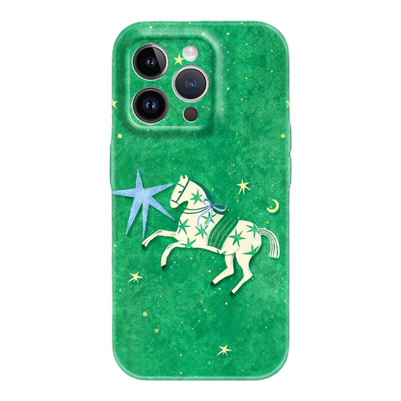 ins风小清新插画星苹果手机壳
