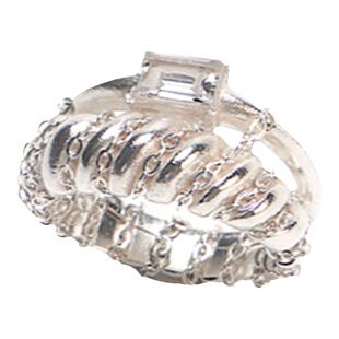 PUPILCASKET 紧密戒 原创设计师小众个性高级感气质绕链皓石戒指