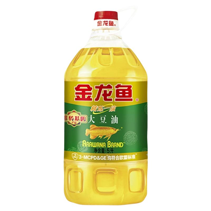 金龙鱼非转基因精炼一级大豆油5L