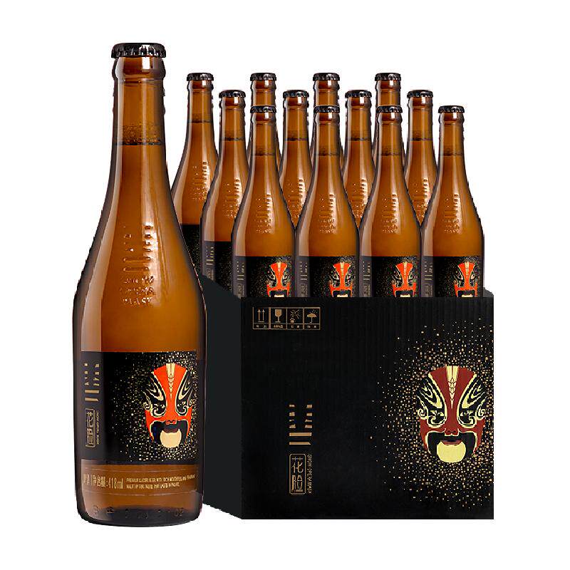 雪花啤酒脸谱花脸11.5度418ml*12瓶独特【煮出法工艺】酯香浓郁