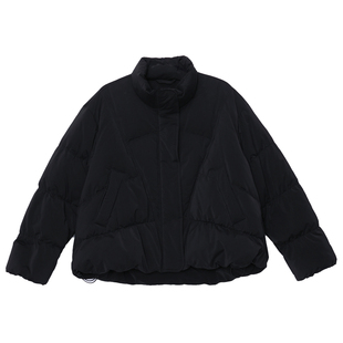 MOVEUP幻走2025冬季新款.FUN系列高领四合扣抽绳下摆短款羽绒服女